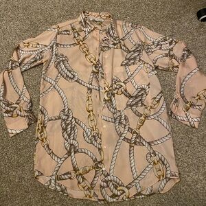 Zara Women’s Chain Button Up Shirt